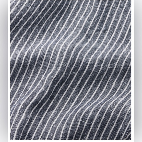 LL Bean Women's Premium Washable Linen Pull-On Pants, Stripe 12 - Picture 2 of 12